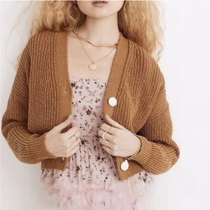 Madewell greywood cropped cardigan